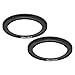 PATIKIL 49mm-58mm Metal Step Up Ring, 2 Pack Camera Lens Filter Adapter Ring Aluminum Filter Adapter Ring for Camera Lenses Hood, Black