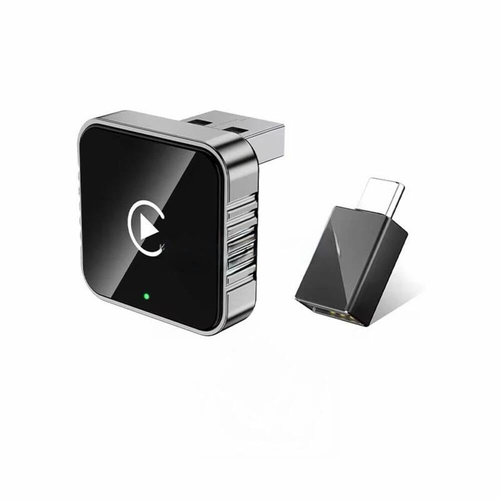 2-in-1 Wireless Car Receiver, Converts Wired Auto Android & CarPlay to Wireless, Bluetooth Connectivity, Only for Cars with OEM Installed Wired Android Auto/CarPlay, 180 Days Warranty