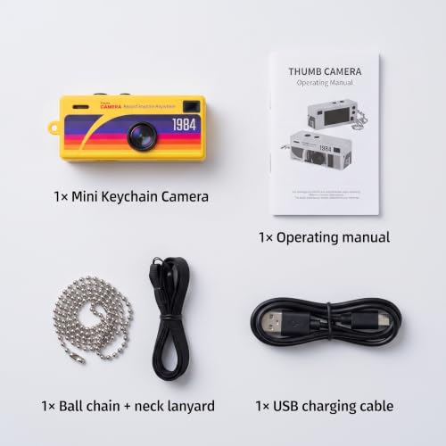 Image of Questsole Mini Keychain Digital Camera for Vlogging - 1080P HD Thumb Camera Video Recorder, Retro Bag Charm Digicam with Flashlight, Lightweight 26g Pocket Camera for Students, Travel, Reels - Black