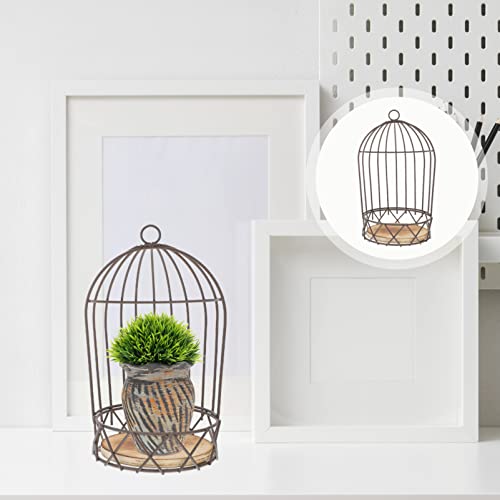 Pretyzoom Birdcage Candle Holder Hanging Lantern Tealight Candle Holder Round Birdcages Metal Bird Cage Candlestick Holders Vintage Jewelry Organizer Display Tray For Wedding Party (Black) #TOP3