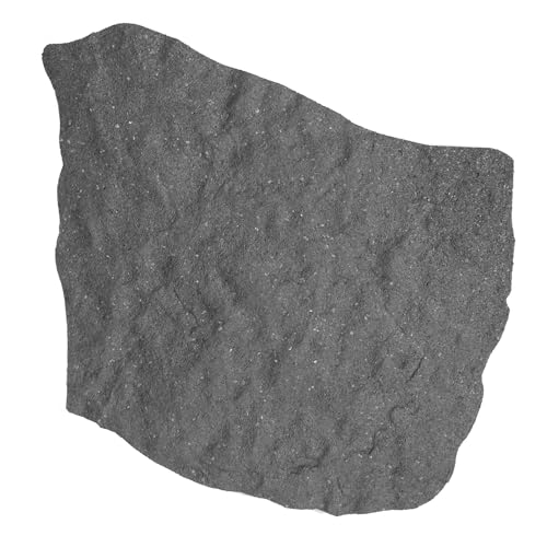 IHANA Trittstein für den Garten, Naturstein-Effekt, umweltfreundlich, recyceltes Gummi, 58 x 38 x 2 cm, Grau, 4 Stück