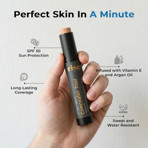 Image of Concealer Tool | Concealer Stick with SPF 30 & Vitamin E | Covers Dark Circles, Acne Scars, Spots & Hickeys | Sweat-Resistant Concealers For Men for Daily Wear | Medium Shade