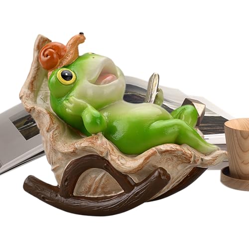 ZHUMCCY Statua da Giardino Rana, Decorazione Primaverile Soggetto Animale, Scultura Ornamento Per Balcone Cortile Giardino