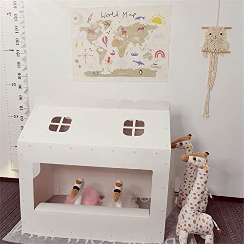 31.4''X23.6'' Adorable Alphabet Canvas Art Poster Wall Hanging,Abc Educational World Map Animal Art Print,Nursery Hanging Poster For Classroom,Kids Room School Bedroom Photography Background Props Decor (A) #TOP3