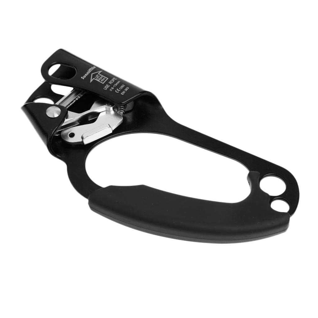 rockible 4KN Outdoor Climbing Ascender for Right/Left Hand Use, Fits mm Rope, Black