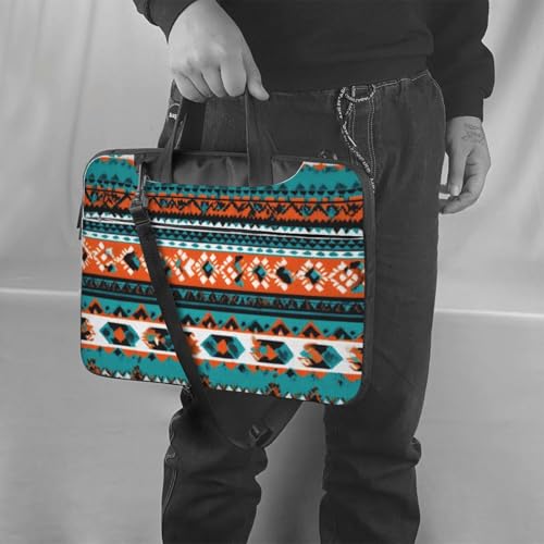 Bolso portátil estampado turquesa azteca 14 pulg impermeable miniatura 2