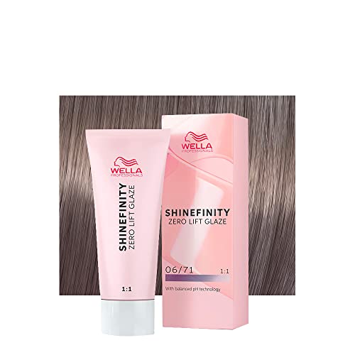 Wella Shinefinity Frosted Chestnut 06/71 Blond Aschblond Dunkel, 60 ml, demipermanente Haarfarbe