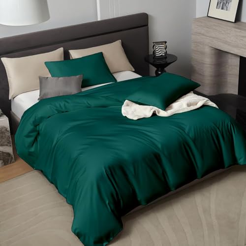 Image of 100% Cotton 1PC Duvet /Quilt Cover Hidden Zipper Closure 600TC Ultra Soft Durable for (Teal, King)