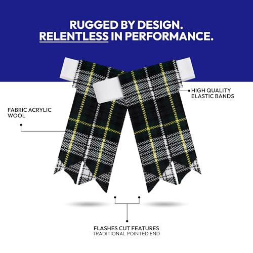 Image of Scottish Tartan Kilt Flashes with Elastic Adjusters