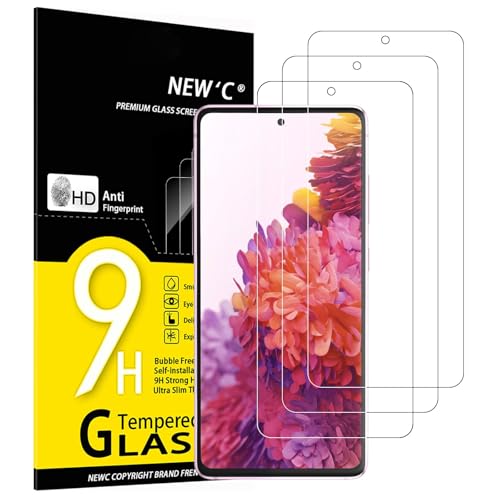 Image of NEW'C 3 Pack Designed for Samsung Galaxy S20 FE / S20 FE 5G Screen Protector Tempered Glass, Case Friendly Anti Scratch Bubble Free Ultra Resistant