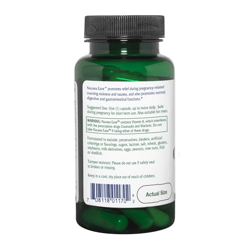 Vitanica Nausea Ease, Supports The GI Tract Due to Morning Sickness, Digestive Support, Vegan, 60 Capsules - Image 4