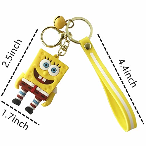 Tldxdou Anime Spongebo Silicone Keychain, Cartoon Silica Gel Key Ring For Women, Men, Girls And Boys (1) #TOP1