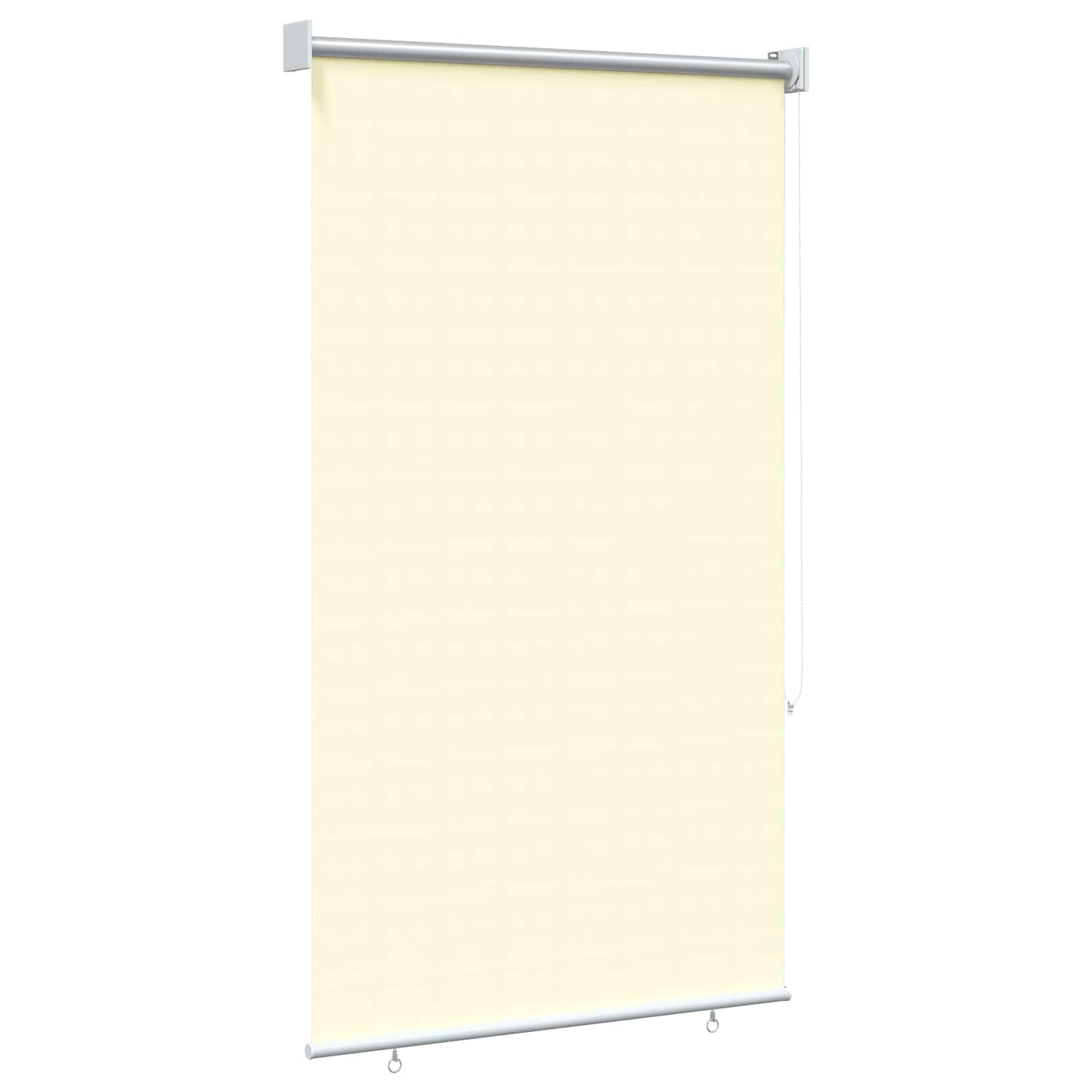 Tenda avvolgibile per esterni, crema, poliestere | Montaggio a parete o a soffitto, controllo termico, privacy, filtro della luce solare