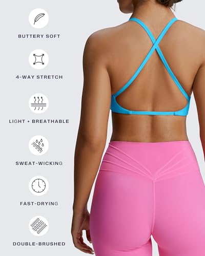 Image of Aoxjox Women's Workout Sports Bras Fitness Metamorph Sienna Twist Bra Yoga Crop Tank