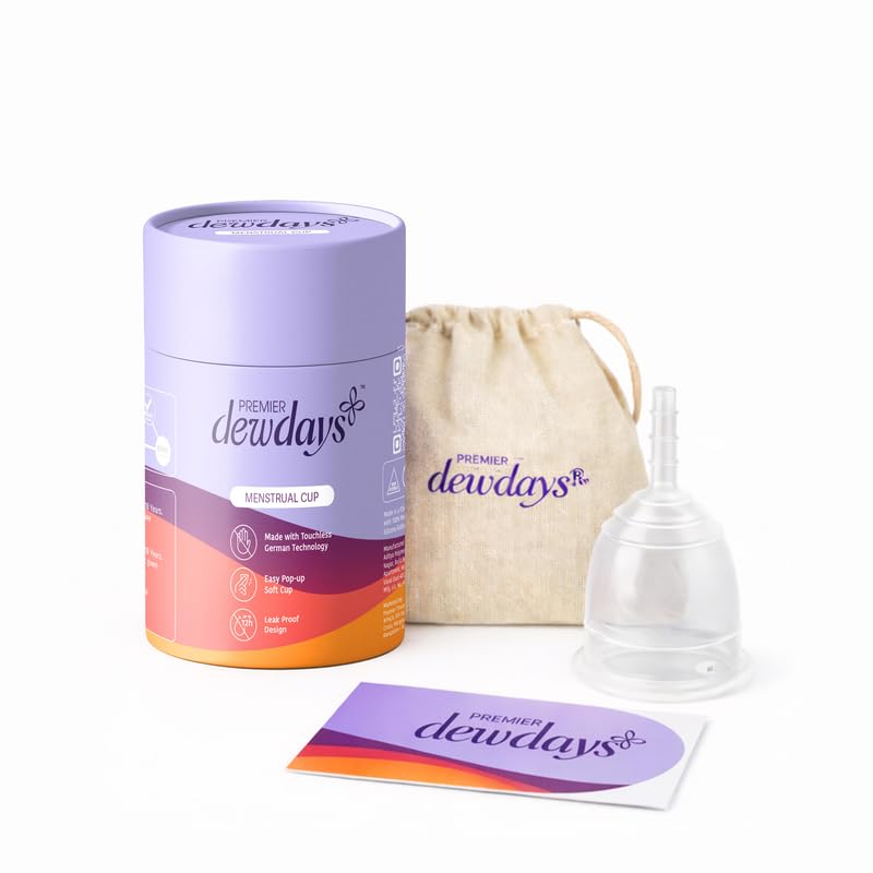 Premier Dewdays Menstrual Cup for Women – Medium (20 ml) | For Moderate to Heavy Flow | 100% Medical Grade Silicone | Up to 12 Hours Leak-Proof Protection | Reusable, & Rash Free Period Care-image-39