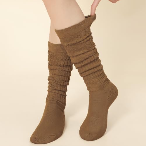 Image of Pleneal Slouchy Socks for Women Scrunch Sock Knit Chunky Crew Boot Socks