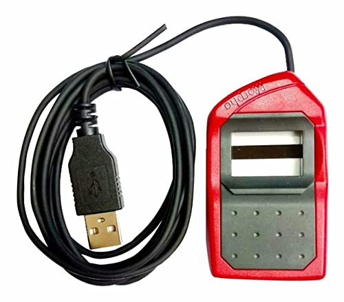 Image of Morpho L1 Fingerprint Biometric Scanner with 3 Year RD Service Free & Version Device | Updated High Secured Technology | Easy to Carry Device | Aadhaar Authentication - Red & Black