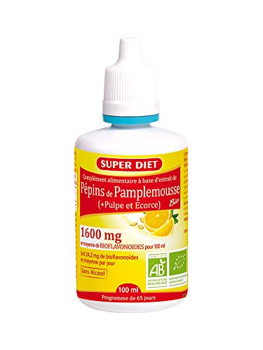 Super Diet Extrait De Pépins De Pamplemousse 1600 mg Bioflavonoïdes 100 ml