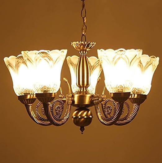 Zingy Antique Brass 5-Lamp Pendant Ceiling Jhoomar/Chandelier for Home Decor Chandelier Ceiling Lamp
