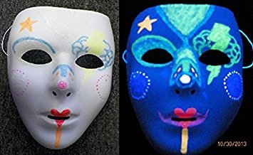 6 Color Daytime Visible Glow In The Dark Paint Uv Reactive, Luminous, Glowing Fluorescent 1/2Oz With Free Uv Keyring #TOP7