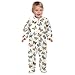 Emelivor Butterflies Circles White Baby Newborn Pajamas Outfits Long Sleeve Footed Romper Pjs for Boy Girls Kids