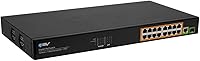 Vista 8 de BV -Tech Switch PoE+ de largo alcance de 18 puertos (16 puertos PoE+ 2 Gigabit Ethernet uplink) - Montaje en rack de 19" - 120W - 802.3af/at