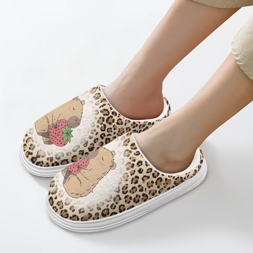 Xoenoiee Slippers for Women Men Comfy Fuzzy Lining House Slippers Platform Sole Slip On Home Slipper Non Slip House Shoes4