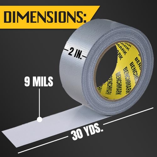 Image of 6 Pack - Grey Duct Tape (2 in x 90 ft /Roll); Total of 540 Feet (180 Yards); Heavy Duty; Tear by Hand Design; No Residue; Strong Yet Flexible; Great for Repairs of All Kinds; Gray Duck Tape; Bulk Pack