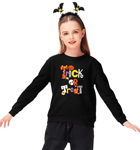 Image of Remimi Kids Halloween Sweatshirt Long Sleeve Thanksgiving Tops 3-14 Years