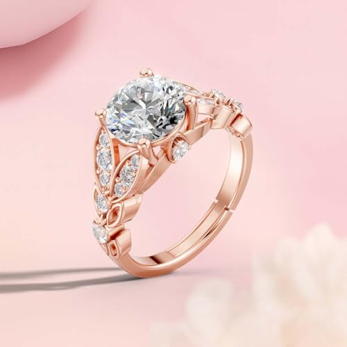 Image of Miss Highness 925 Silver Floral Solitaire Adjustable Ring for Women | Minimal Modern Design | Silver Jewellery With Authenticity Certificate | Gift for Girlfriend Wife | Daily Wear Ring