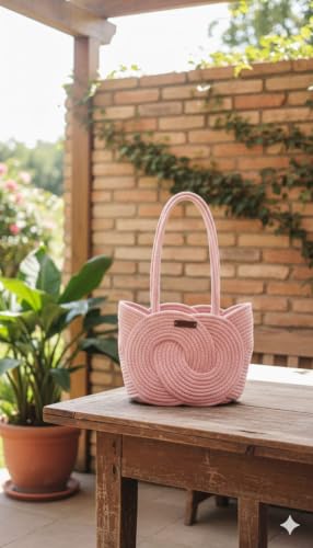 Image of Handbag for Women | Handmade Natural Cane & Dry Grass Tote Bag | Stylish Shoulder Bag for Women | Ladies Purse for Office, Travel & Daily Use | Gift for Women