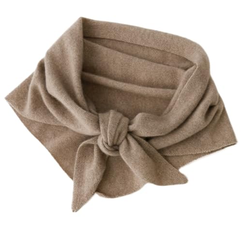 Knit Cashmere Triangle Scarf for Women Knitted Head Scarf Y2k Neckerchief Old Money Aesthetic Accessories (Coffee)