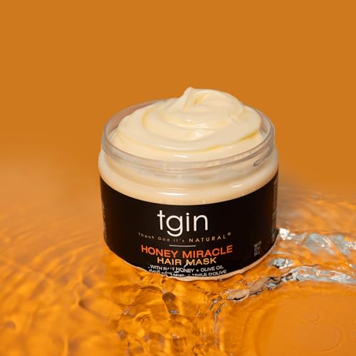 tgin Honey Miracle Hair Mask for Natural, Dry, Curly Type 3c and 4c Hair - 12 oz - Deep Conditioner2