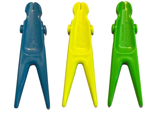 Image of E-Z Floss Dental Floss Holder (Blue, Yellow, Green)