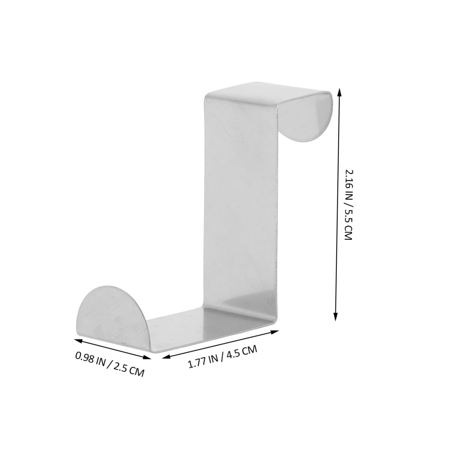 SOLUSTRE Stainless Steel Z-Shaped Door Hanger Hooks 8pcs Organizer for Cabinet Wreath Purse Kitchen Towel Over Door Rack