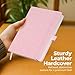 Lined Leather Bound Journal Notebook, A5 Hardcover - Pink 5.8x8.3