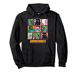 Minecraft Creeper Enderman Characters Grid Pullover Hoodie