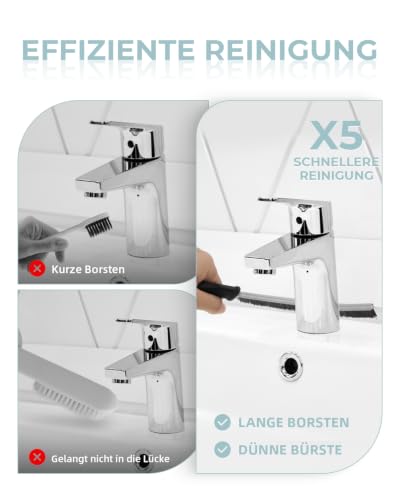Sxhyf Fugenbürste Hartborsten - Multifunktionale Reinigungsbürste Bad – Ansicht 3