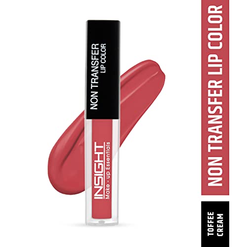 Image of INSIGHT Non Transfer Liquid Lipstick- Toffee Cream| Waterproof| Matte Finish| Transfer & Smudge Proof| Lightweight| 12 Hr Wear| Highly Pigmented 4 ml (Pack of 2)