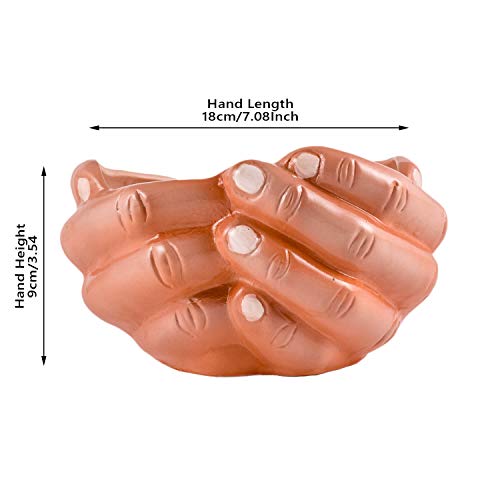 Image of Lasaki Hand-Shaped HP Flower Planter for Indoor & Outdoor Plants | Decorative Balcony, Garden & Office Succulent Pot | Unique Designer Gamla Plant Holder (18cm X 16cm X 9cm)