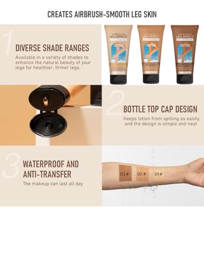 Image of Leg Makeup Waterproof No Transfer,Flawless Looking Leg and Body Scar Cover up Makeup, Easy Application for All Skin Tones. (2# Medium Golw)