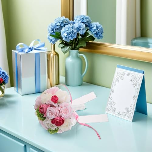 Ramo de Rosas de Tejido Rosa Sofisticado y Cinta Premium UKCOCO 6