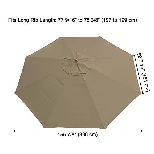 Yescom 13 Ft Patio Umbrella Replacement Canopy Market Table Top Outdoor Beach Garden #TOP7