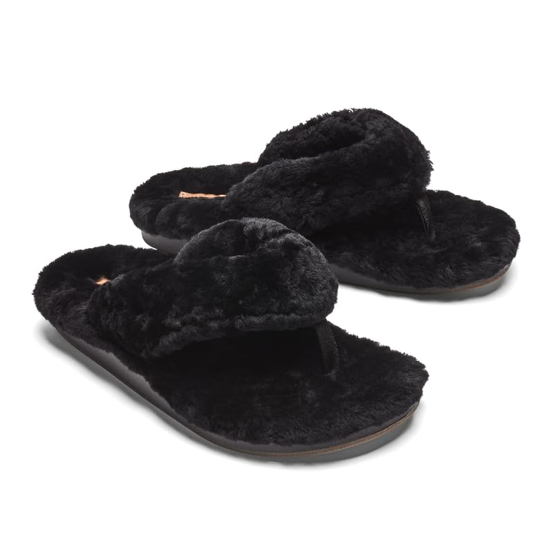 Image of Wolvesden Women's Flip-Flops & Slippers Indoor Soft Thong Fur Flip-Flop And Slippers For Women