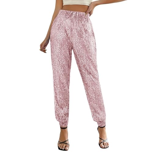 Pantalon en tissu élégant rose pour vos journées de bureau et sorties