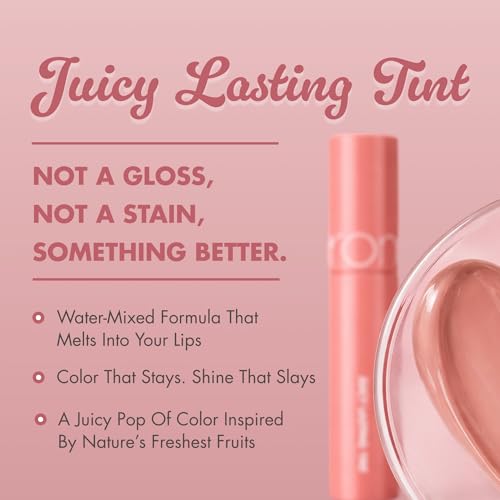 Image of rom&nd JUICY LASTING TINT #36 Peach Honey B | Natural Nude Glossy Lip Stain | Non-Sticky K-Beauty Lip Tint for Daily Wear