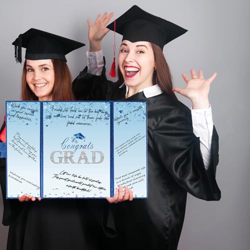 Image of Crenics Blue Graduation Decorations Class of 2026, Creative Graduation Guest Sign in Book Alternative, Congrats Grad Signature Book 18 inch x 12 inch, Awesome Graduation Gift or Keepsake