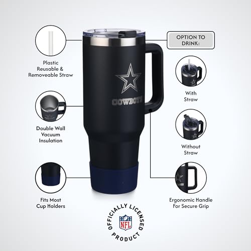 Image of The Memory Company Officially Licensed NFL - Dallas Cowboys 46oz Game Day Tumbler with Laser Engraved Team Logo