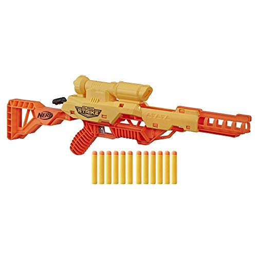 Nerf Alpha Strike Wolf LR-1 Blaster mit Zielfernrohr – 12 Nerf Elite...