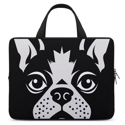 Pochette ordinateur 13 pouces motif bouledogue français et tablette